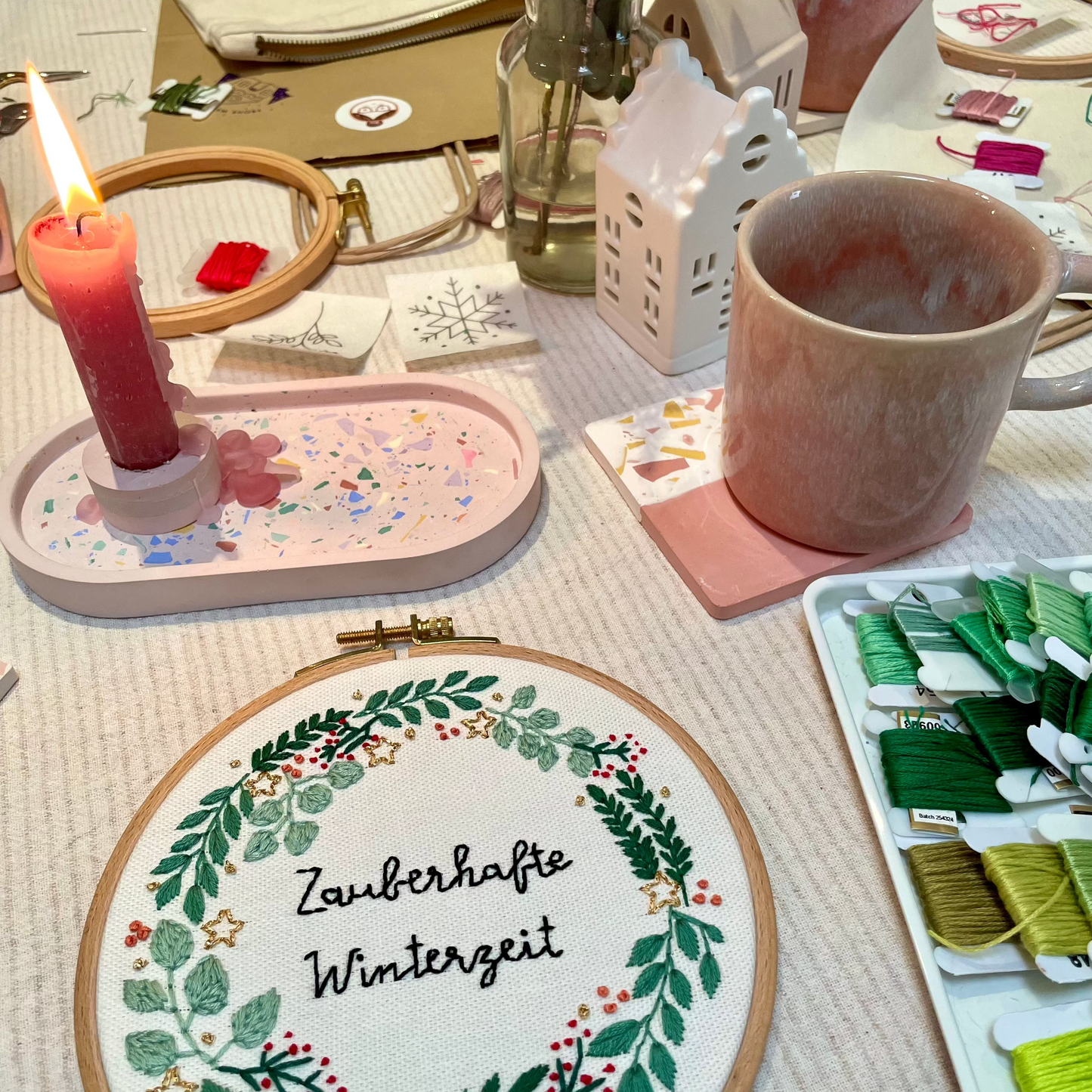 Das große Adventssticken in Düsseldof 30.11 - wir sticken Weihnachtsgeschenke