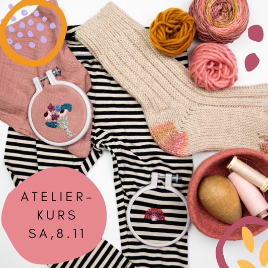 Stickkurs Düsseldorf 08.11 – Kreativer Workshop zum Kleidung besticken