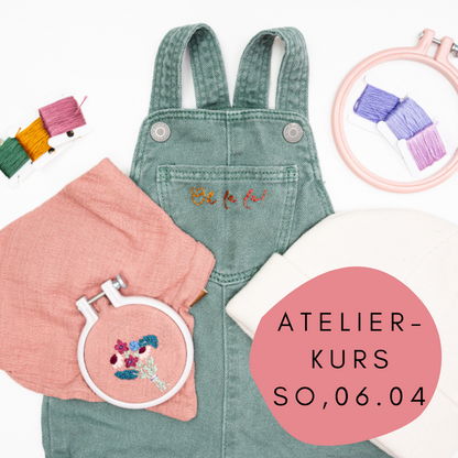 Kleidung besticken für Anfängerinnen: So, 06.04 ab 17.00 Uhr